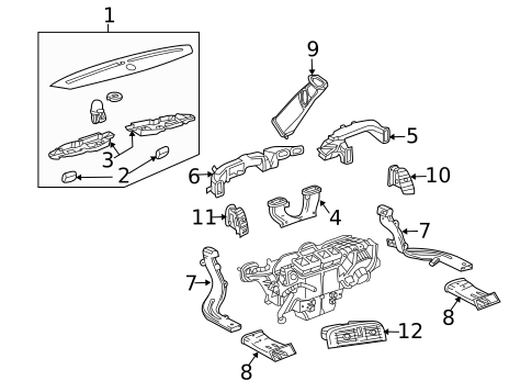 Ducts for 2007 Cadillac SRX #0