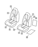 UU351DVAA - Interior Trim: Seat Back Cover for Mopar Image