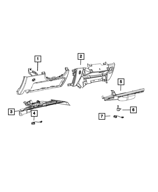 7EH04DX9AA - Interior Trim: Instrument Lower Panel for Mopar Image image