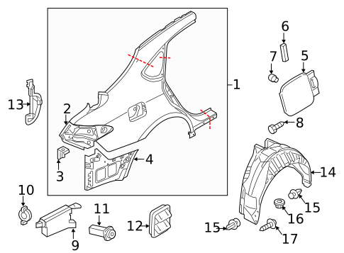 Fuel Door for 2014 INFINITI Q70 #0