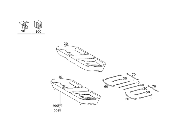 2119208137 - Rear Seat Bench: Outer Cover, Cushion for Mercedes-Benz: E320, E500 Image image