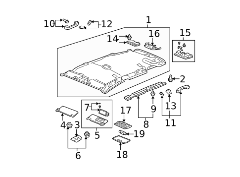 Interior Trim - Roof for 2007 Honda Fit #0