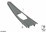 51169232087 - Vehicle Trim: Decor Panel for Centre Console,Aluminium for BMW: 320i, 320iX, 328d, 328dX, 328i, 328iX, 330e, 330i, 330iX, 335i, 335iX, 340i, 340iX, 428i, 428iX, 430i, 430iX, 435i, 435iX, 440i, 440iX, Hybrid 3 Image image