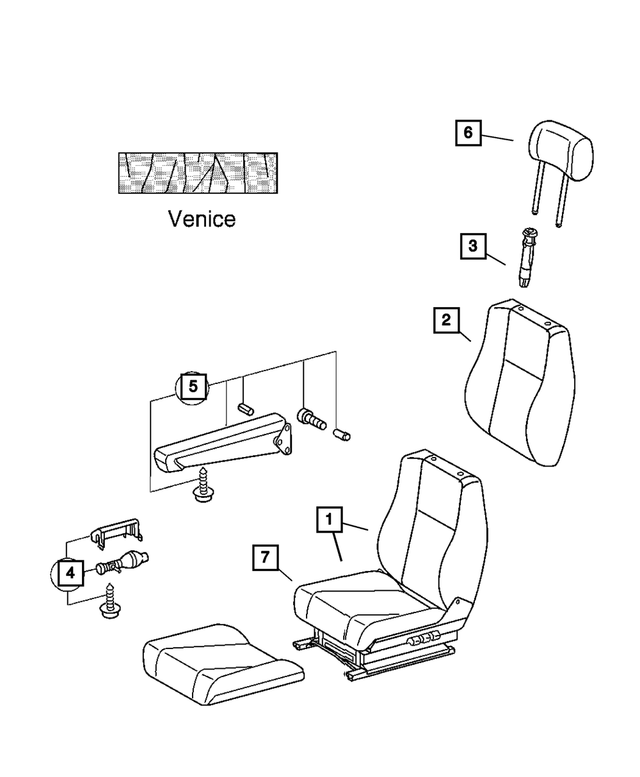 5134643AA - : Front Seat Back, Left for Mopar Image