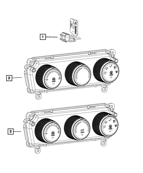 Air Conditioner and Heater Controls for 2014 Ram ProMaster 1500 #0