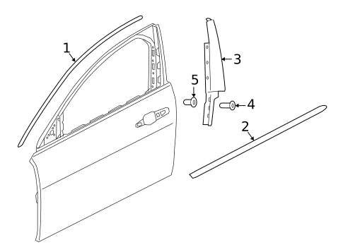 Exterior Trim - Front Door for 2017 Jaguar XF #0