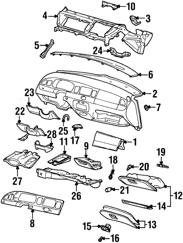 YW1Z5406024AAB - : Glove Box Door for Ford Image