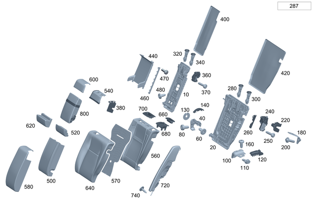 9204702 - Rear Seat: Seat Backrest Frame for Mercedes-Benz: 300C, 300CD, C300, C43 AMG, C63 AMG S E Performance Image image