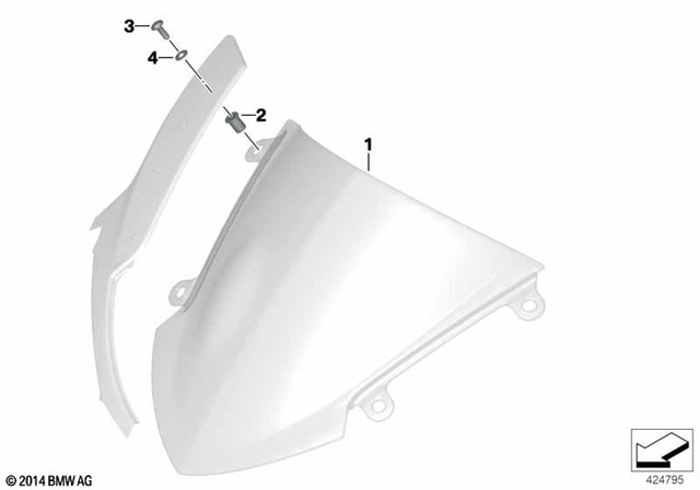 46637702386 - : Windshield                for BMW-Motorrad Image