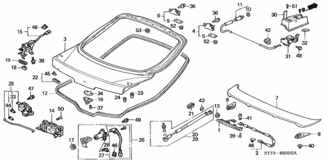 Tailgate (3) for 1998 Acura Integra #0