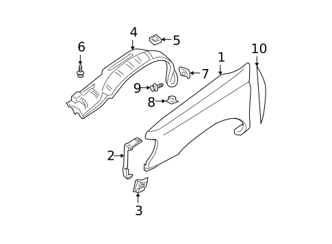 Fender & Components for 2000 Nissan Xterra #0