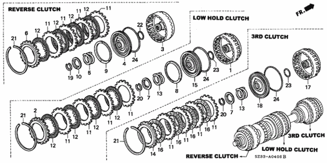 AT Clutch (Countershaft) for 1998 Acura RL #0