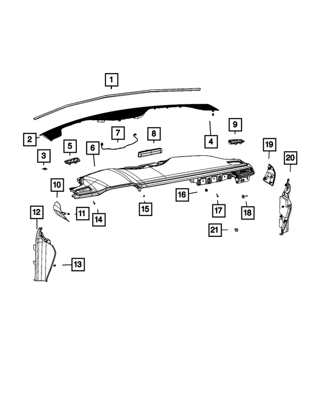 68569449AA - Interior Trim: Instrument Panel Seal for Mopar Image