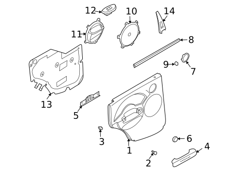 Interior Trim - Rear Door for 2007 Chevrolet Aveo5 #0