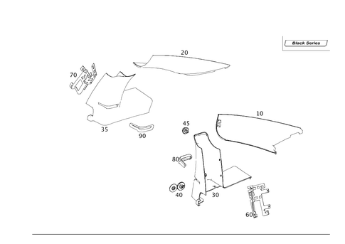 Paneling for a, B, C and D-Pillars for 1997 Mercedes-Benz SL500 #0