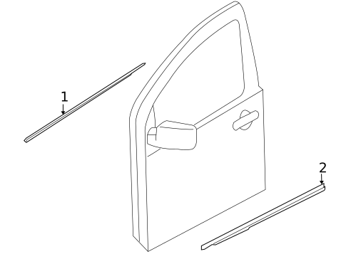 Exterior Trim - Front Door for 2010 Suzuki Equator #0