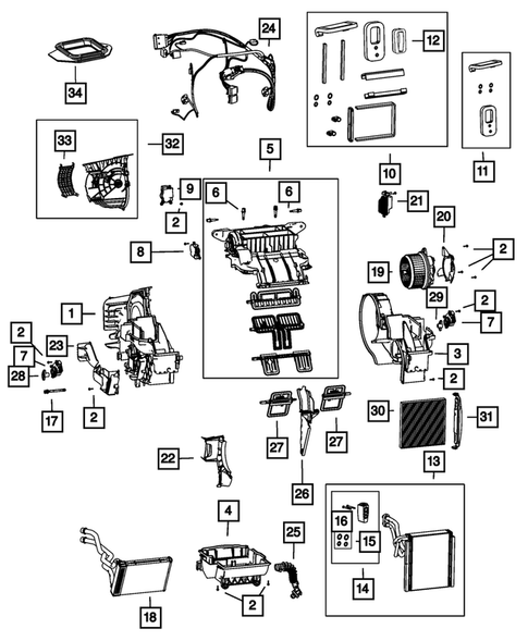 Air Conditioner and Heater Units for 2013 Dodge Dart #0