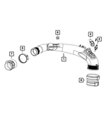 5281506AD - Cooling: Charge Air Cooler To T/body Hose for Dodge: Hornet | Jeep: Cherokee, Compass, Grand Cherokee, Wrangler Image