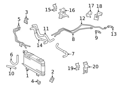 Trans Oil Cooler for 2000 Lexus LX470 #0