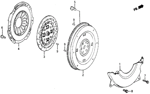 Clutch - Flywheel for 1984 Honda Wagovan #0