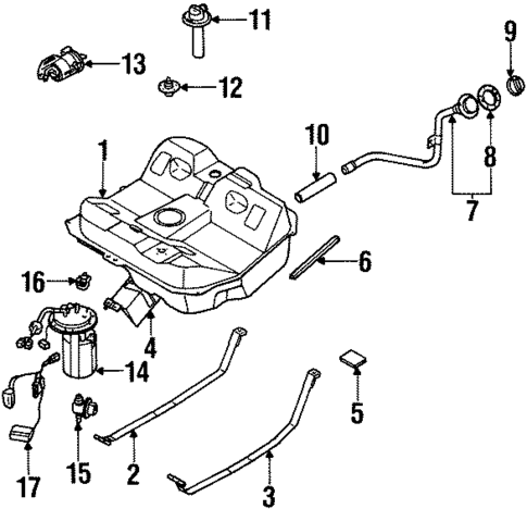 Fuel System Components for 1998 Kia Sephia #0