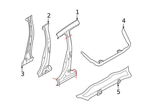 Center Pillar for 2023 Subaru Ascent #0