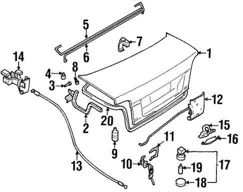 Lid & Components for 2001 Suzuki Esteem #0
