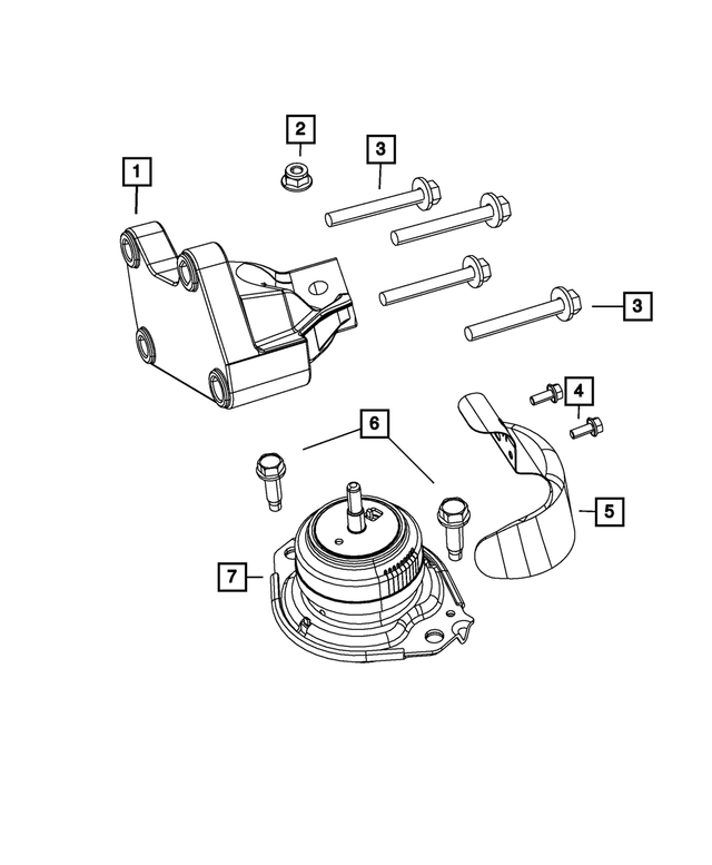 6102019 - 3.0L Turbo Diesel; Engine: Hex Head Bolt And Washer, Mounting for Mopar Image