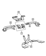 68109869AB - Air Conditioners and Heaters: A/C And Heater Duct for Chrysler: Town &amp; Country | Dodge: Grand Caravan | Ram: C/V Image