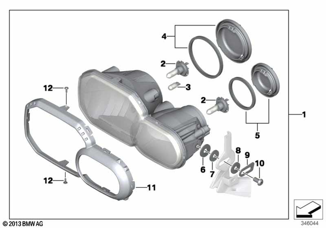 63128546745 - : Protective Cap With Seal - Hella, Ø = 80mm for BMW-Motorrad Image