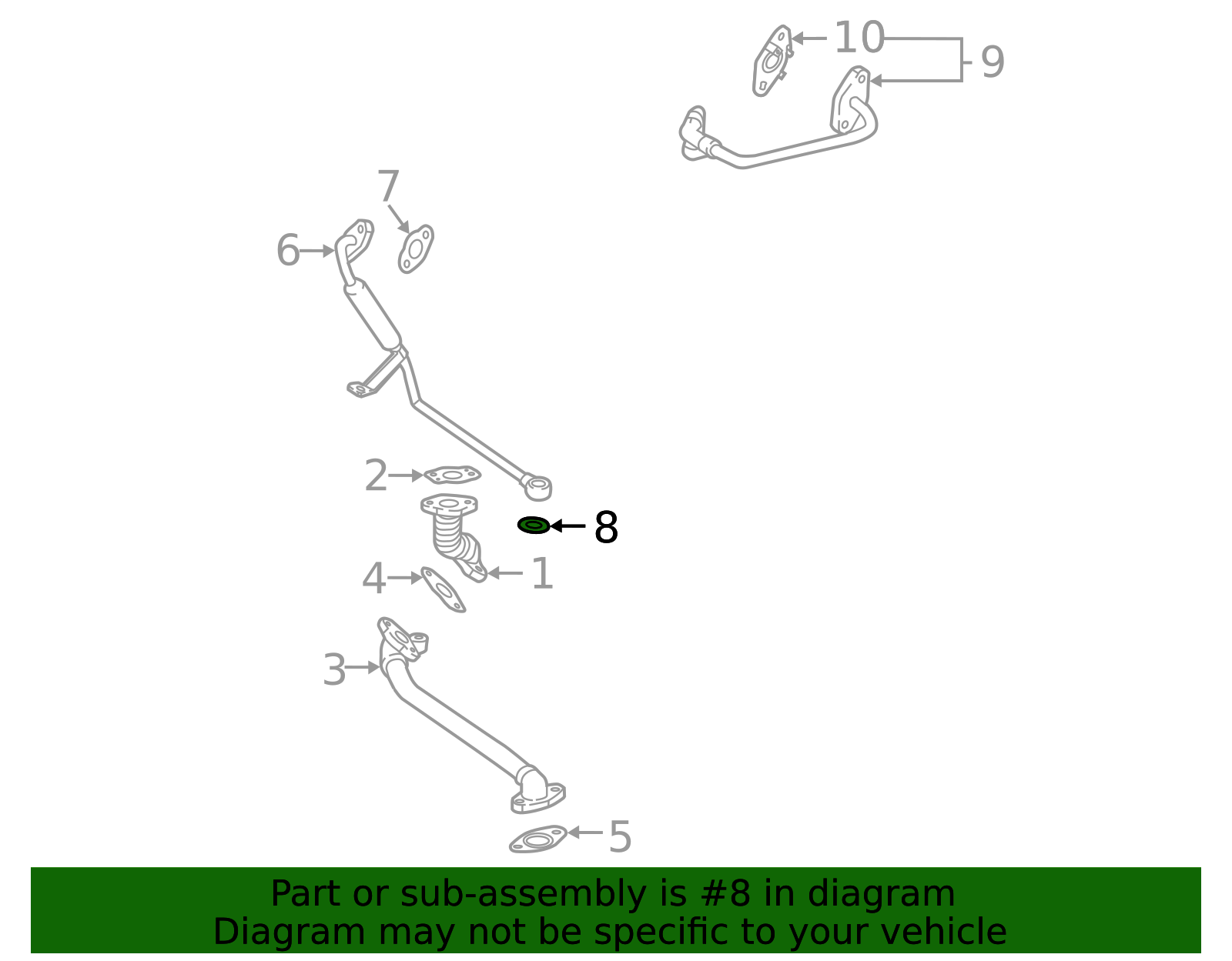 2014-2025 GM Turbocharger Oil/Coolant Pipe Gasket 12662187 | GM Part ...