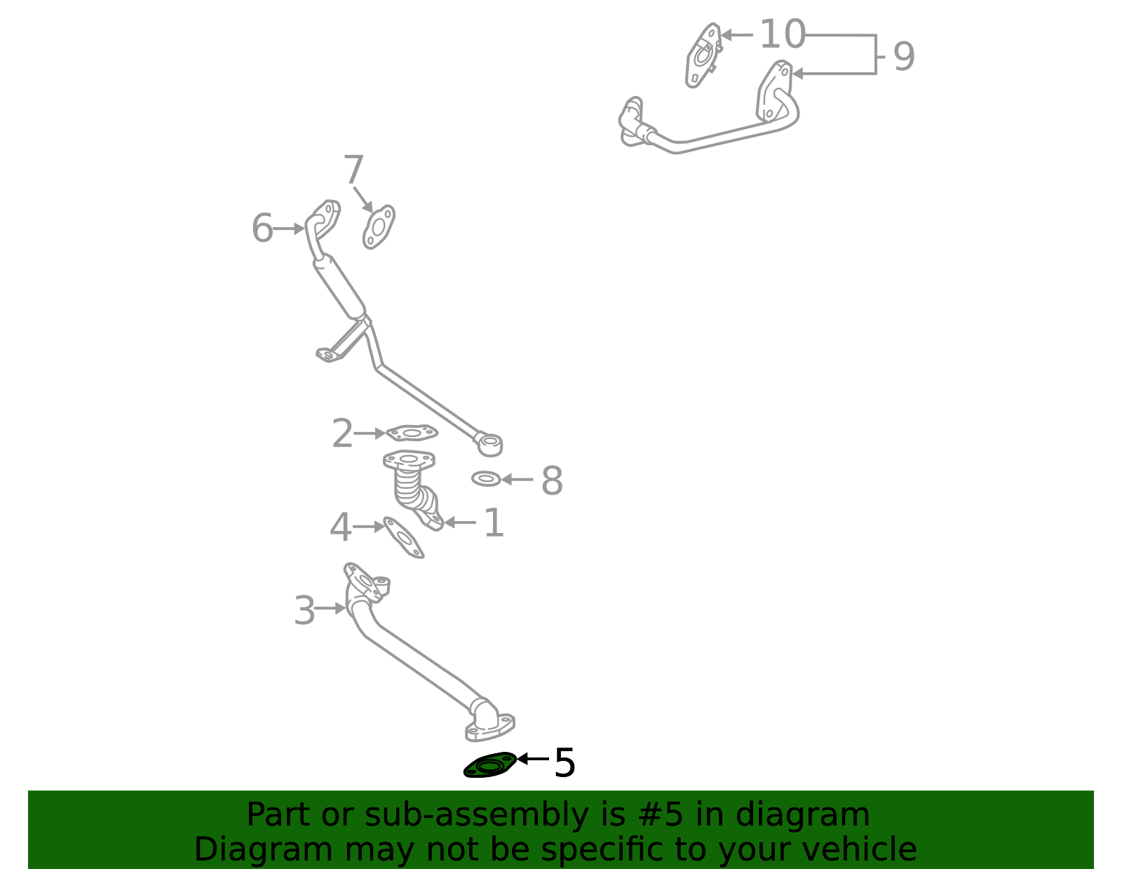 2020-2026 GM Lower Return Pipe Gasket 12737100 GM | GMPartsDirect.com
