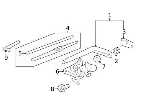 Wiper & Washer Components for 2014 Mitsubishi Mirage #1
