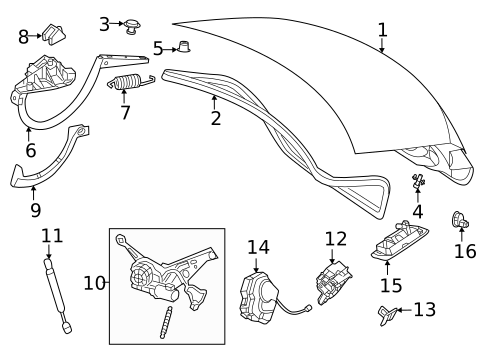 Lid & Components for 2024 Mercedes-Benz EQE AMG&reg; #1