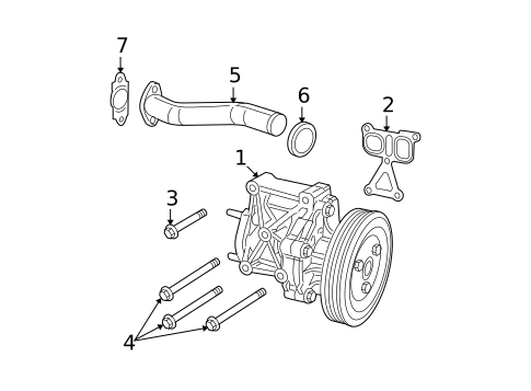 Water Pump for 2011 Dodge Caliber #0