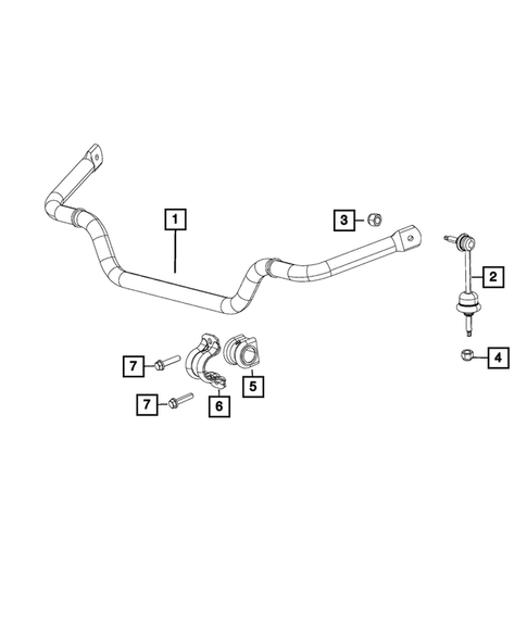 Front Stabilizer Bar for 2019 Ram 1500 #0