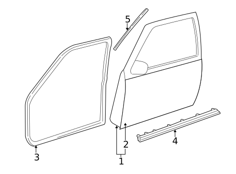 Door & Components for 2000 Chevrolet K2500 Pickup #0
