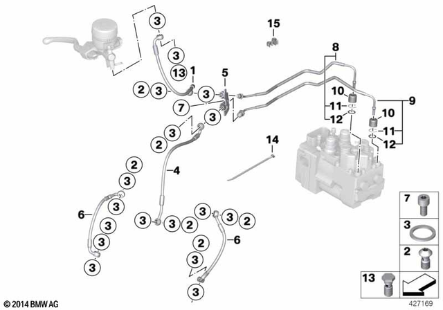 34321599229 - Brakes: Hollow Bolt - M10X1 for BMW-Motorrad Image