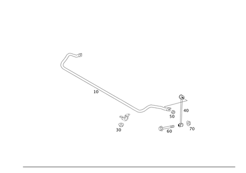 Torsion Bar, Rear for 2006 Mercedes-Benz SLK55 AMG #0