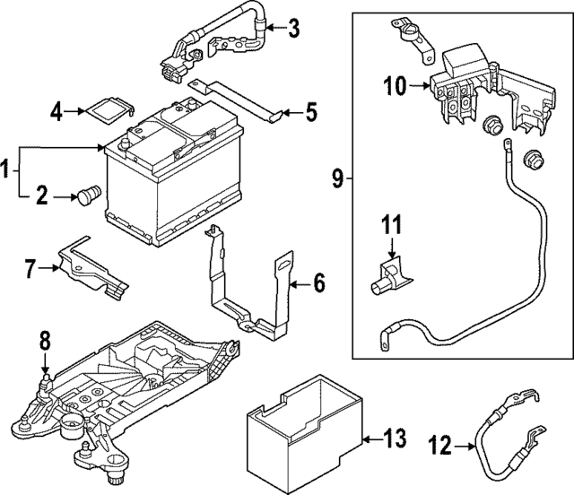 5WA915313B - Electrical: Bracket for Audi Image