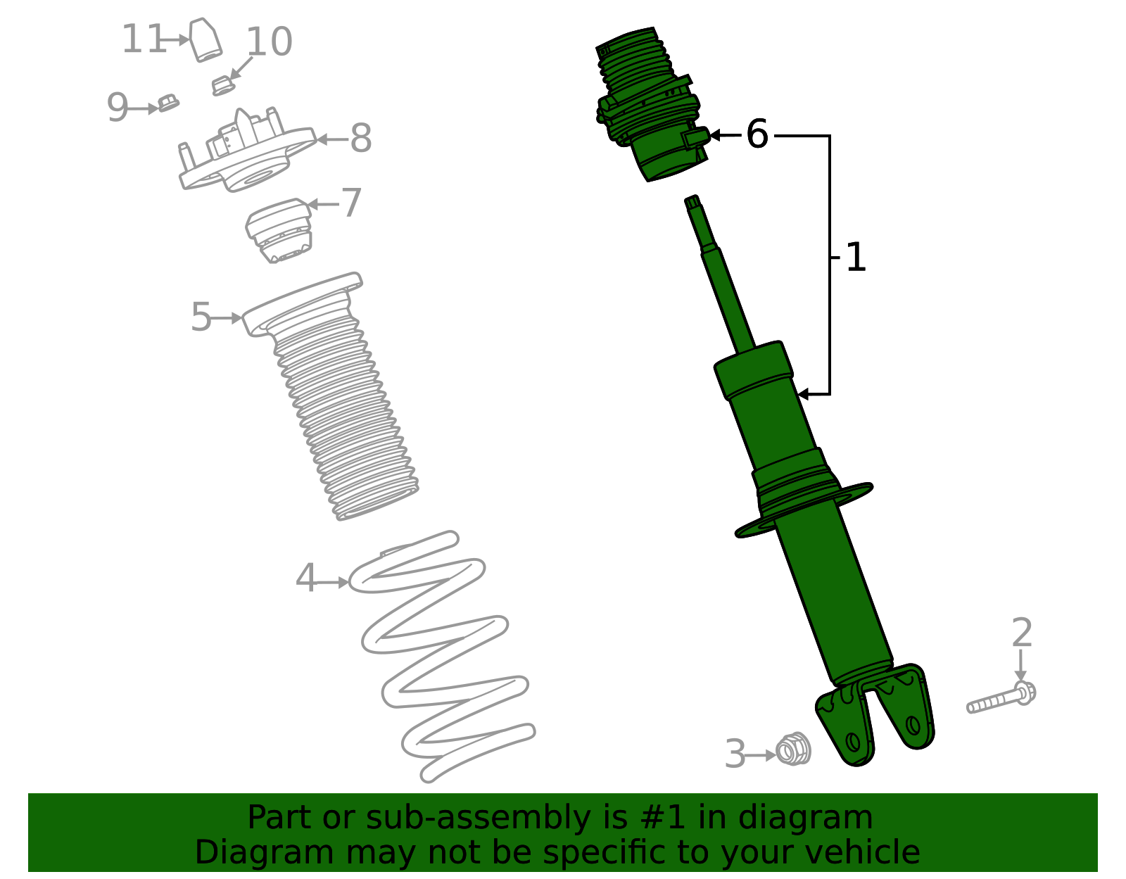 2020-2025 Chevrolet Corvette B (S)Absorber 85056634 | QuirkParts