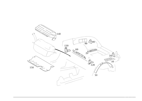 Insulation in Luggage Compartment for 2008 Mercedes-Benz SLK280 #0