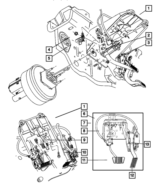 55351227AE - Service Brakes: Steering Column Bracket, Mounting for Mopar Image