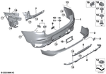 51128739262 - : Bumper Trim Panel, Primed, Rear for BMW Image