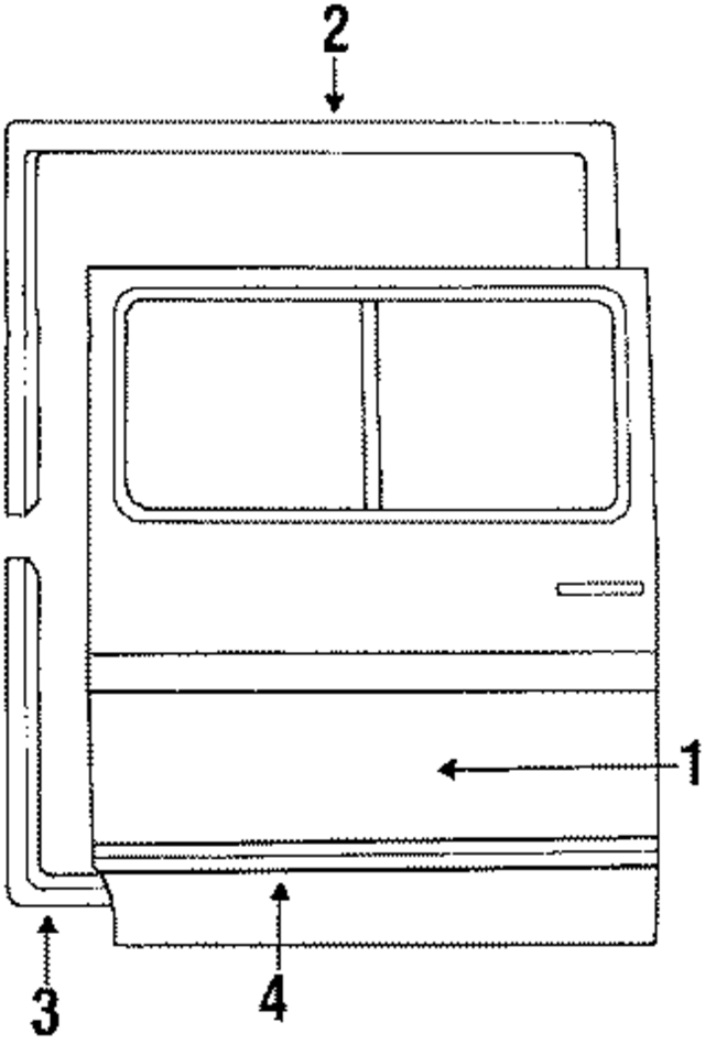 E8UZ1524622B - Body: Door Shell for Ford: E-150 Econoline, E-150 Econoline Club Wagon, E-250 Econoline, E-250 Econoline Club Wagon, E-350 Econoline, E-350 Econoline Club Wagon Image