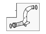 13715A4D508 - Cooling System: Air Outlet Tube for BMW Image
