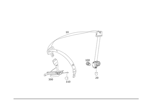 Front Seat Safety Belt for 2006 Mercedes-Benz CL65 AMG #0