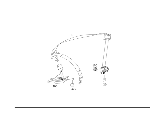 2168600485 - Driver Seat: Seat Belt for Mercedes-Benz: CL550, CL600, CL63 AMG, CL65 AMG Image image