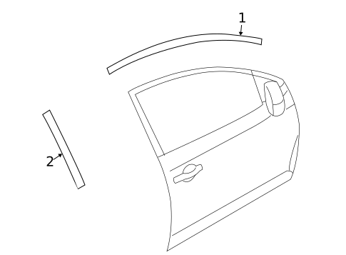 Exterior Trim - Front Door for 2013 Kia Forte #0