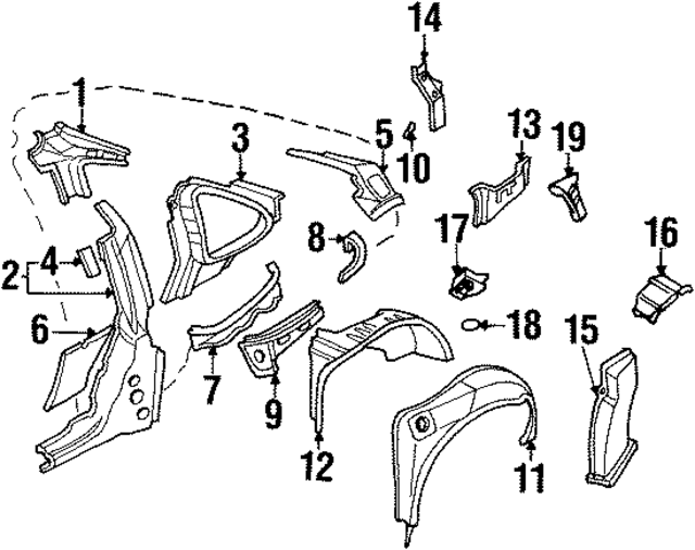 7671330P00 - : Outer Wheelhouse for Nissan Image